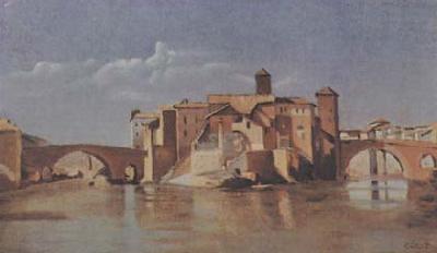 Jean Baptiste Camille  Corot Ile et pont San Bartolomeo (mk11) Germany oil painting art